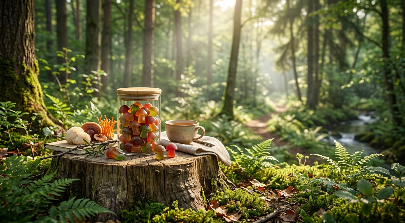 Mushroom Gummies and Dietary Supplements by Auri Nutrition